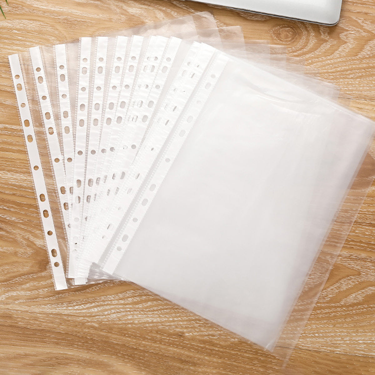 100 Pack Clear Sheet Protectors 9.4 x 12Inch,Plastic Page Protectors Sheet Reinforced 11-Hole, Page Protectors for 3 Ring Binder, Clear Protector, Letter Size, Top Loading, Acid Free