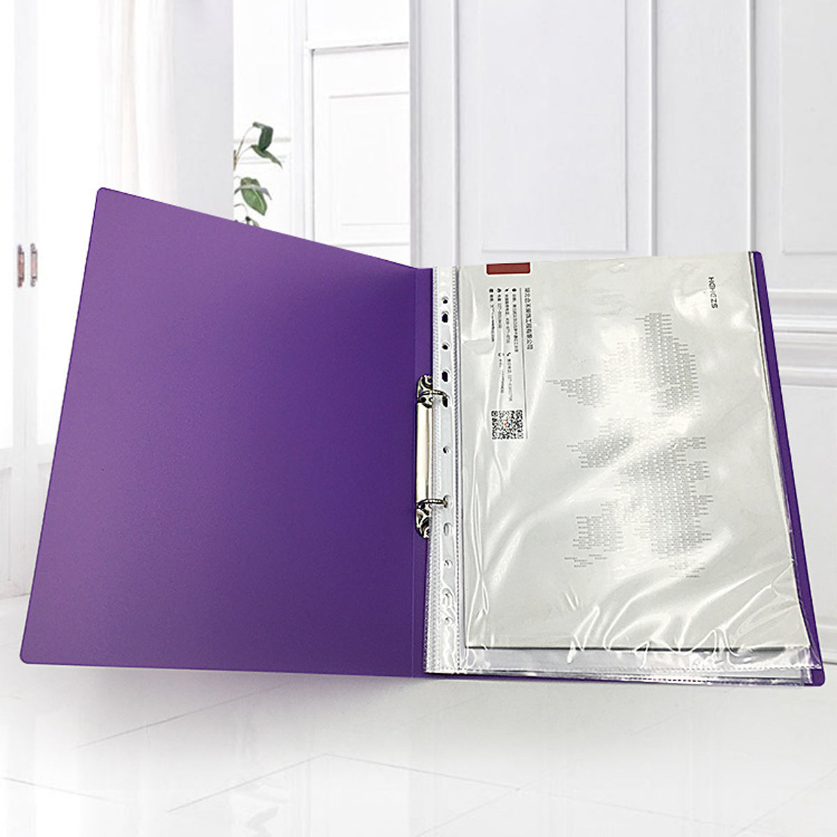 2 Ring Binder,Binder Organizer Holds 8.5’’ x 11’’ Paper with Tag