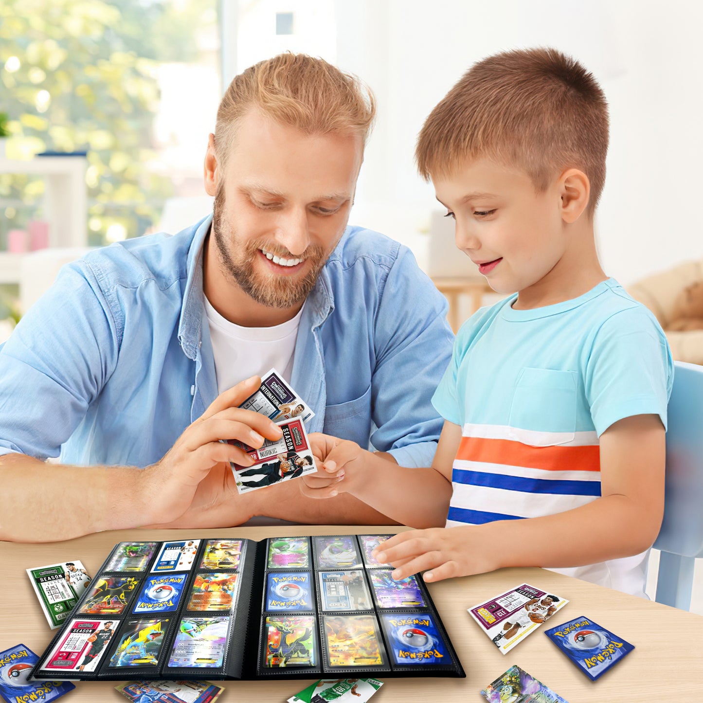 Card Binder - 9 Pocket Trading Card Album Folder - 360 Side Loading Pocket Binder for TCG