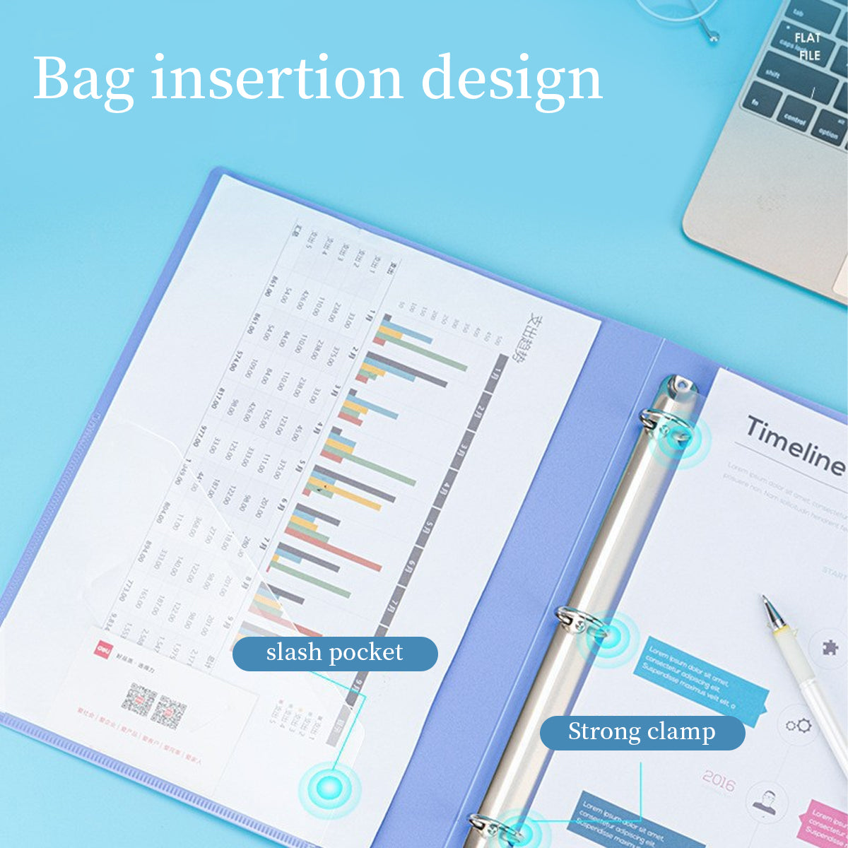 3 Ring Plastic Binder Flexible 3 Ring Binders, Plastic Binders Holds up to 8.5 x 11 Inch Paper, Loose Leaf Binder Hardcover Binders for School Office Home