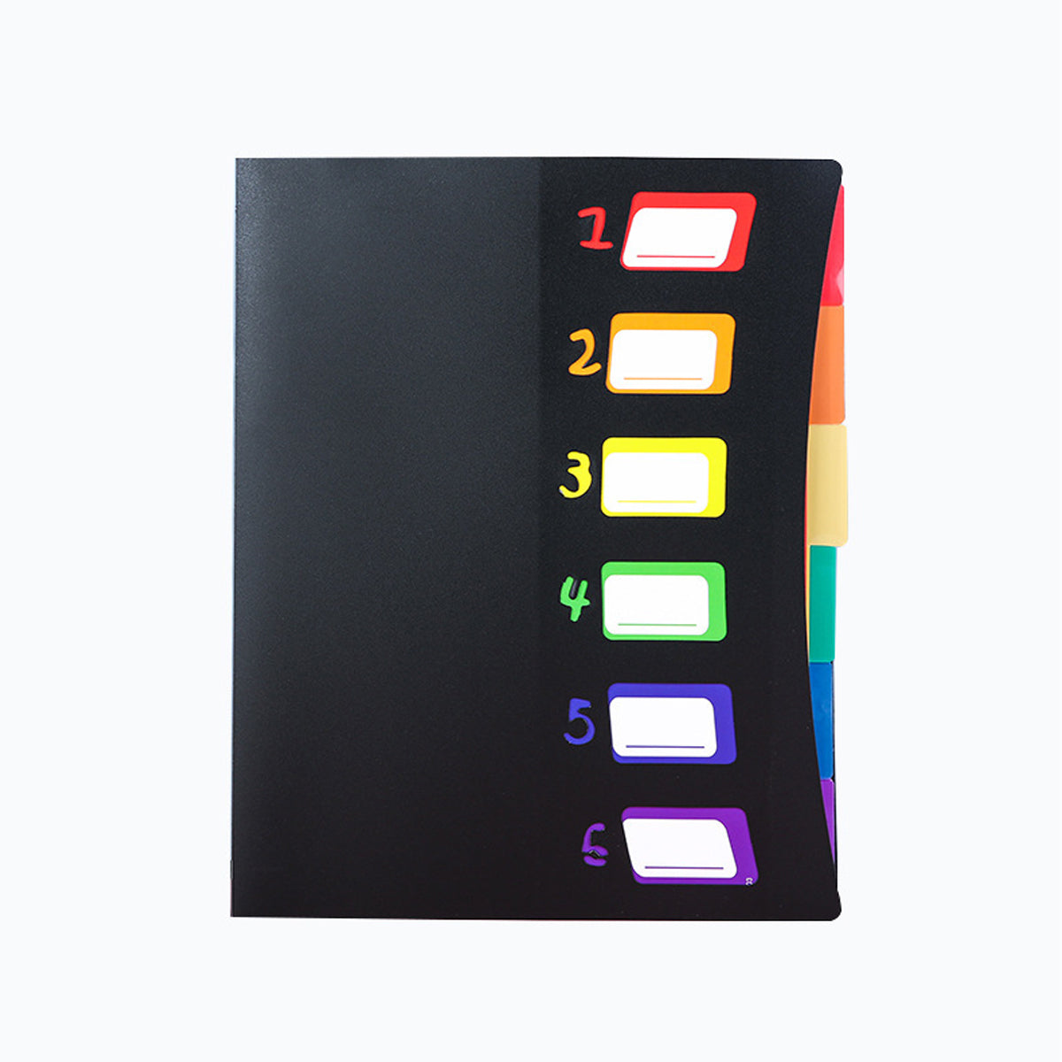 6 Pocket Expanding File Folder, File Organizer, Letter Size Hold 80 Sheets, Plastic Rainbow Lining, Colored Filing Folder Designed for Home, Office, School