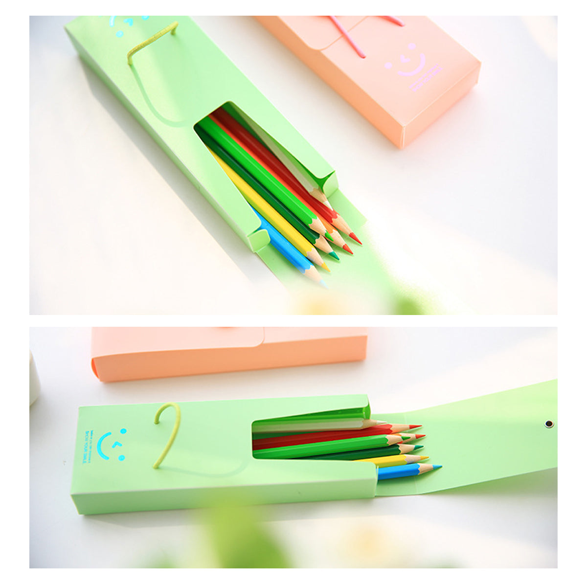 2Pcs PP Frosted Storage Box, Student Pencil Case, Plastic Pencil Case,Waterproof And Anti Fouling Stationery Box