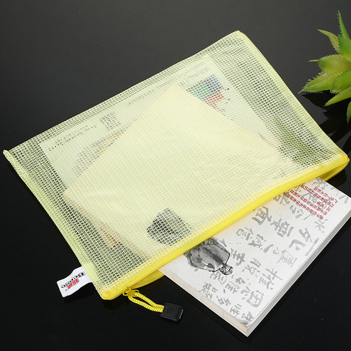 5pcs Mesh Zipper Pouch Bags, Zipper Bags for Organizing, A4 Zipper Bags for Classroom Organization and Storage, Board Game Storage,Puzzle Bags