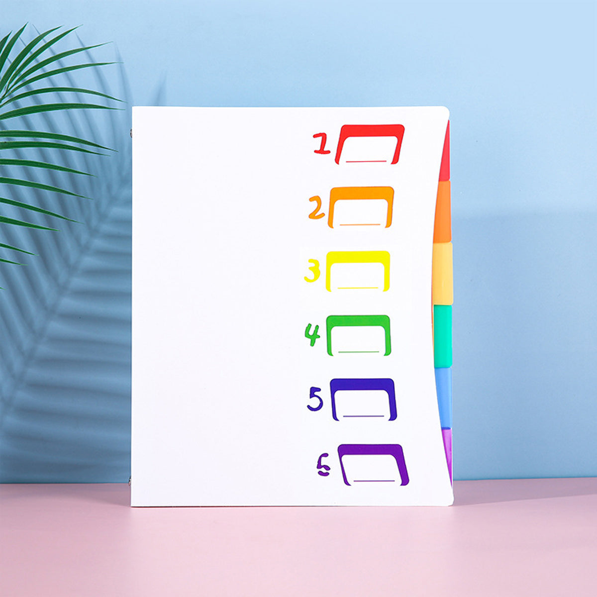 6 Pocket Expanding File Folder, File Organizer, Letter Size Hold 80 Sheets, Plastic Rainbow Lining, Colored Filing Folder Designed for Home, Office, School