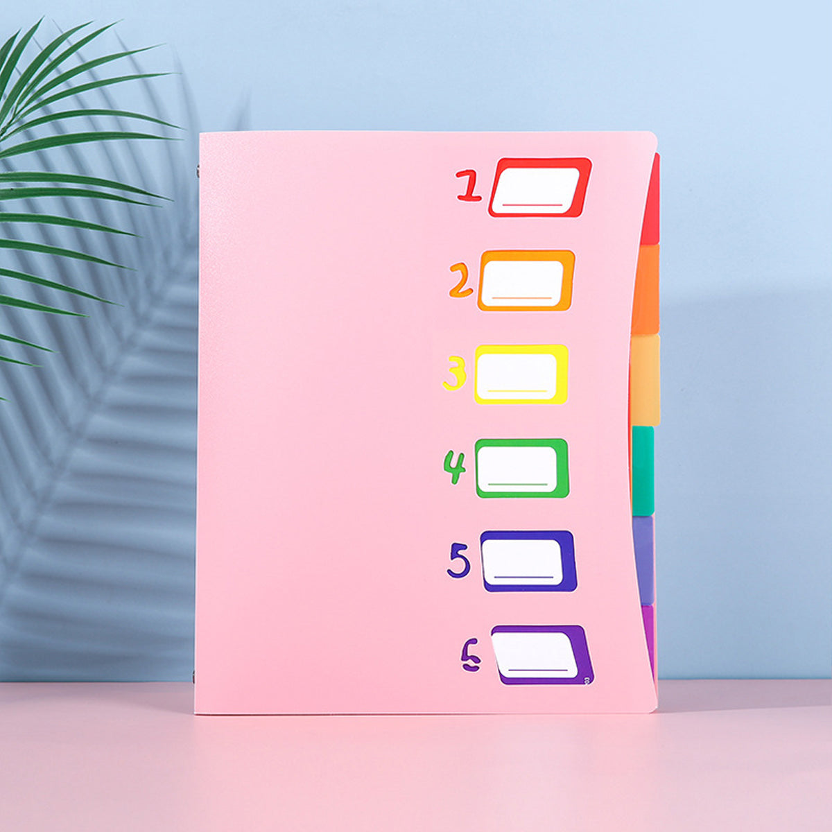 6 Pocket Expanding File Folder, File Organizer, Letter Size Hold 80 Sheets, Plastic Rainbow Lining, Colored Filing Folder Designed for Home, Office, School
