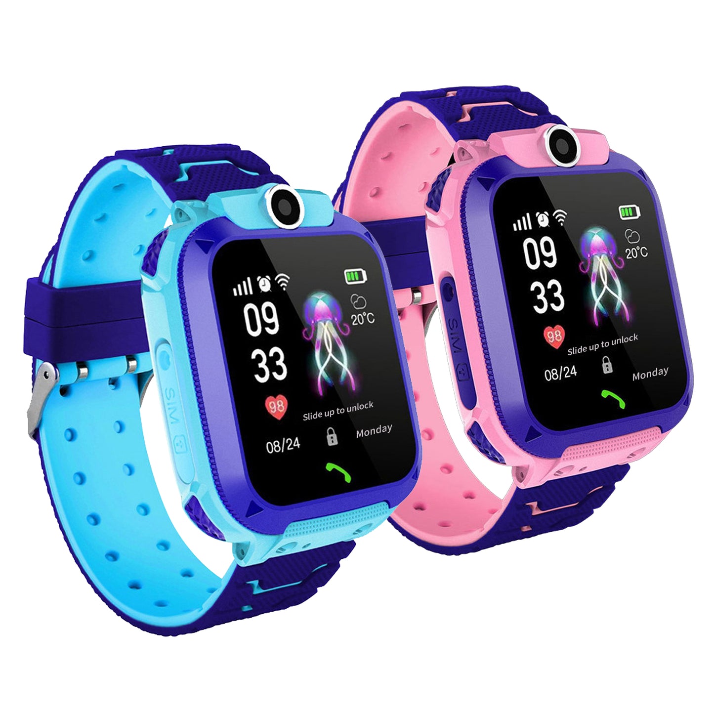 Smartwatch With GPS Tracker Texting And Calling,Smart Watch For Kids,With Two-Way Call SOS Anti-Lost Games Camera, Child Cellphone Watch School Class Gifts,4-12 Years Girls Boys Gifts