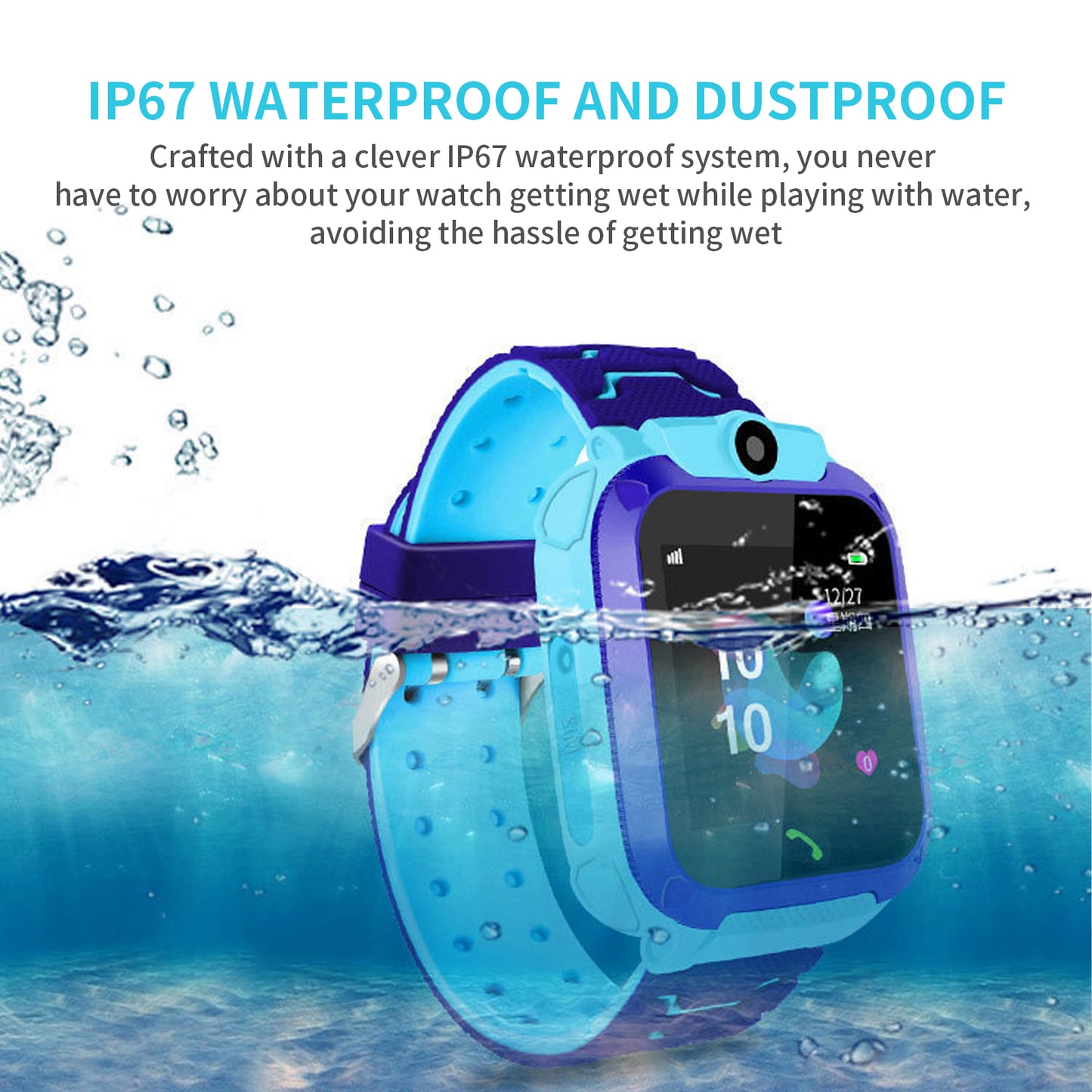 Smartwatch With GPS Tracker Texting And Calling,Smart Watch For Kids,With Two-Way Call SOS Anti-Lost Games Camera, Child Cellphone Watch School Class Gifts,4-12 Years Girls Boys Gifts