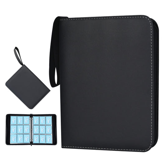 9-Pocket Binder for Pokemon Cards with Sleeves, Card Holder Binder for Pokémon Trading Cards, Holds Up to 900 Standard Size Cards, 50 Pcs Pages Card Album with Zipper Carrying Case