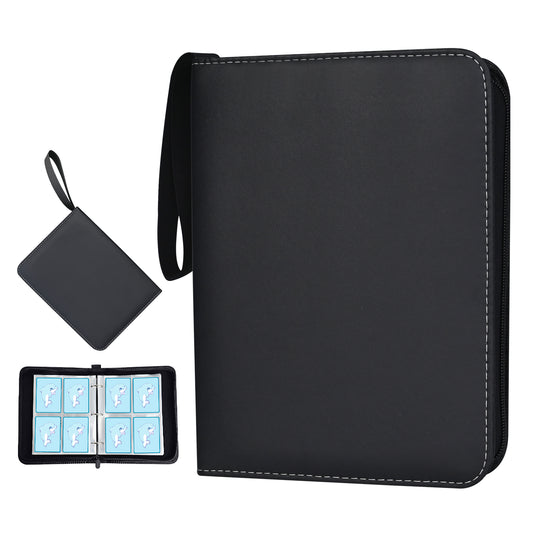 Card Binder for Pokemon Cards Binder 4-Pocket, 400 Cards Trading Card Games Collection Binder with 50 Removable Sleeves