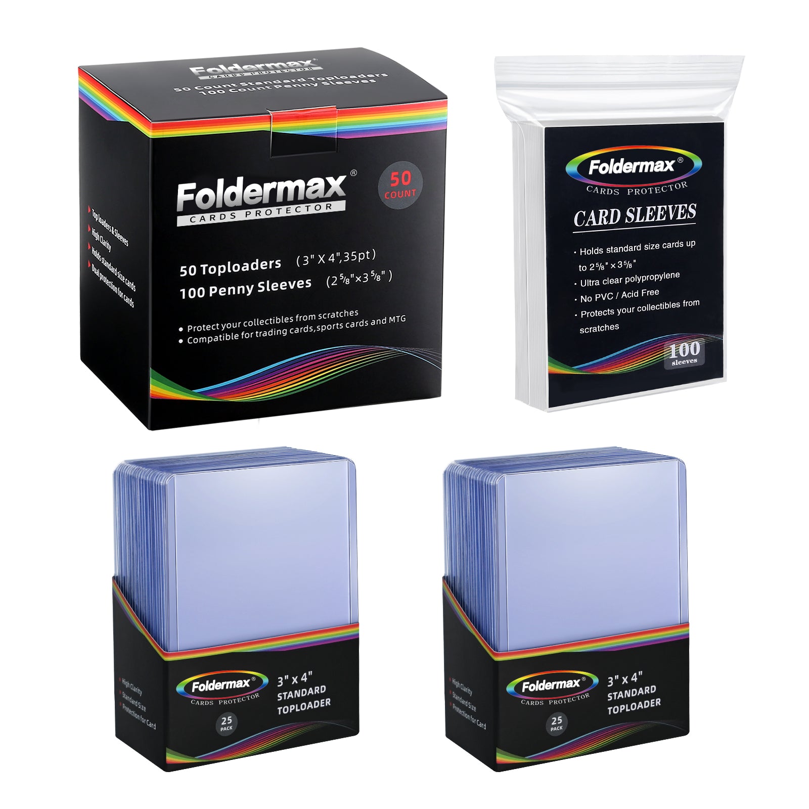 Foldermax Top Loaders and Penny Sleeves Bundle, Including 50 35pt Topl Card collections store Foldermax Top Loaders and Penny Sleeves Bundle, Including 50 35pt Topl Card collections store