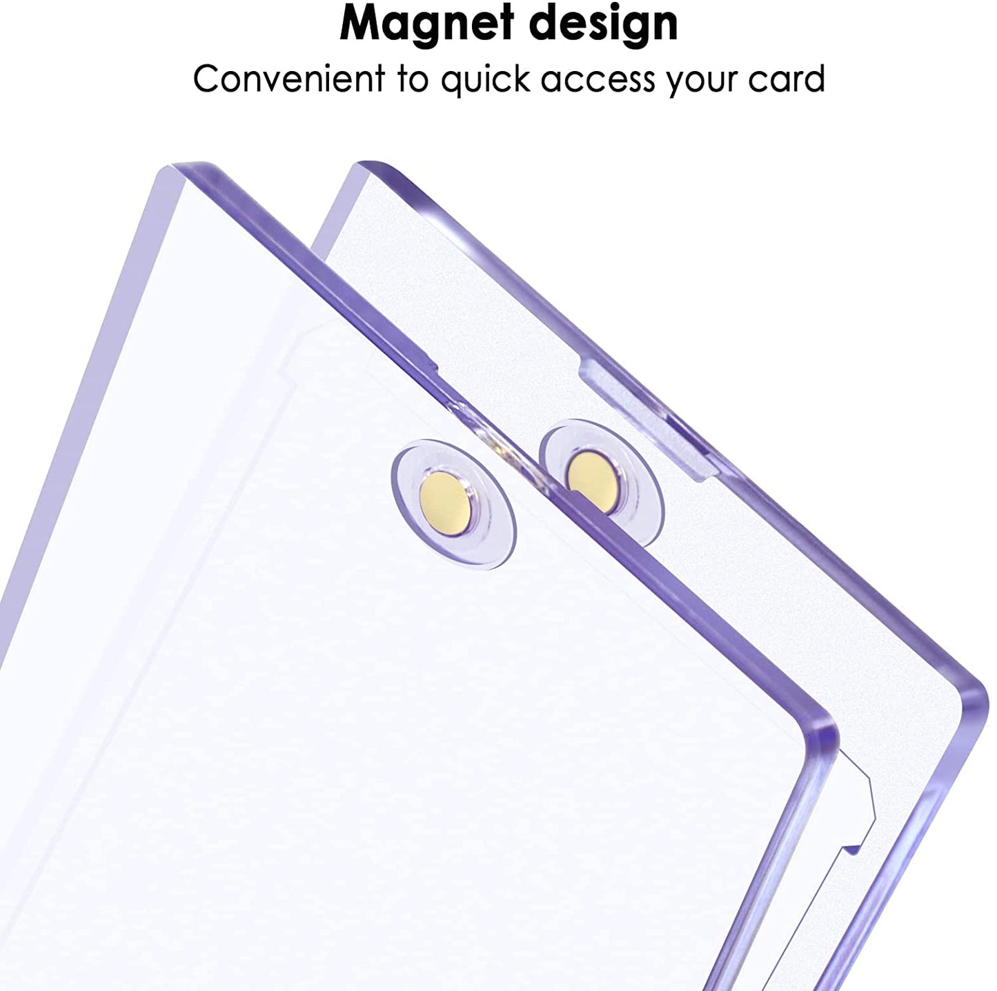 6 ct Magnetic Card Holder Case for Trading Card - 35pt Magnet Top Loaders Baseball Card Holder with UV Protection Acrylic Screwdown Card Protectors Fit for MTG, Football, Sports Cards