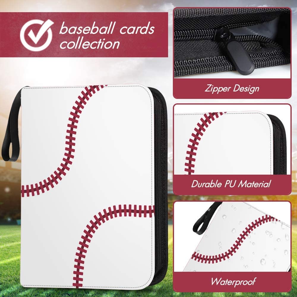 720 Pockets Baseball Card Sleeves Binder for Trading Card, Baseball Card Sleeves Card Holder Album Protectors Set Fit for Football Card, Baseball Card, Sport Card