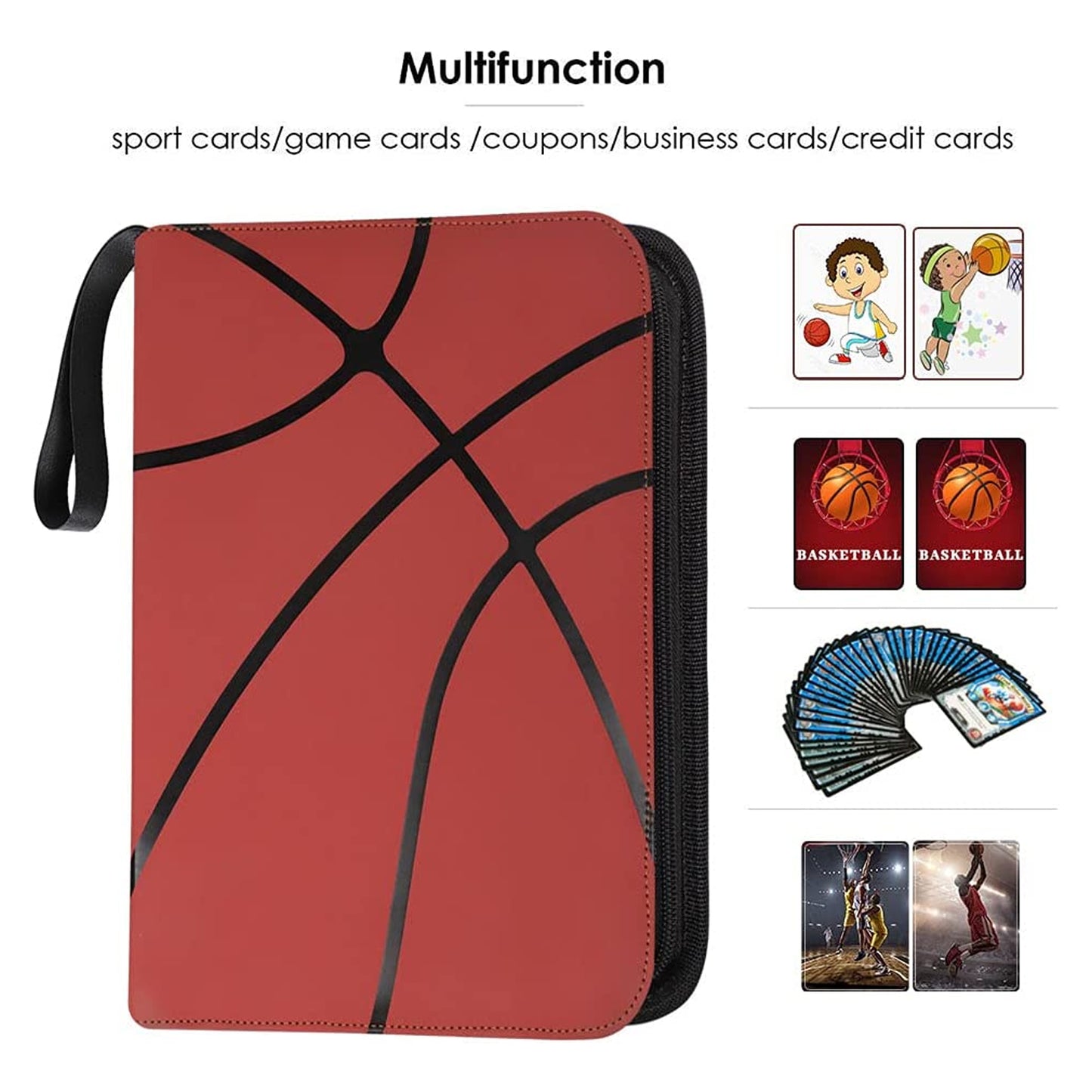 720 Pockets Basketball Card Binder Sleeves for Basketball Trading Cards, Carring Case with Basketball Card Sleeves Album Card Holder Protectors for Football Baseball Sports Card