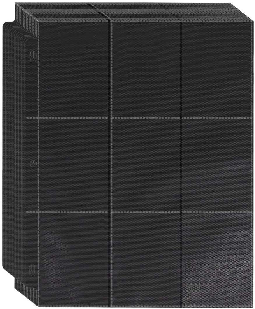 100 Pockets Trading Card Sleeves Binder, Baseball Card Binder Sleeves fit for MTG, Yugioh Cards, Standard Size Sports Card, 3 Ring Binder Card Holder Protector