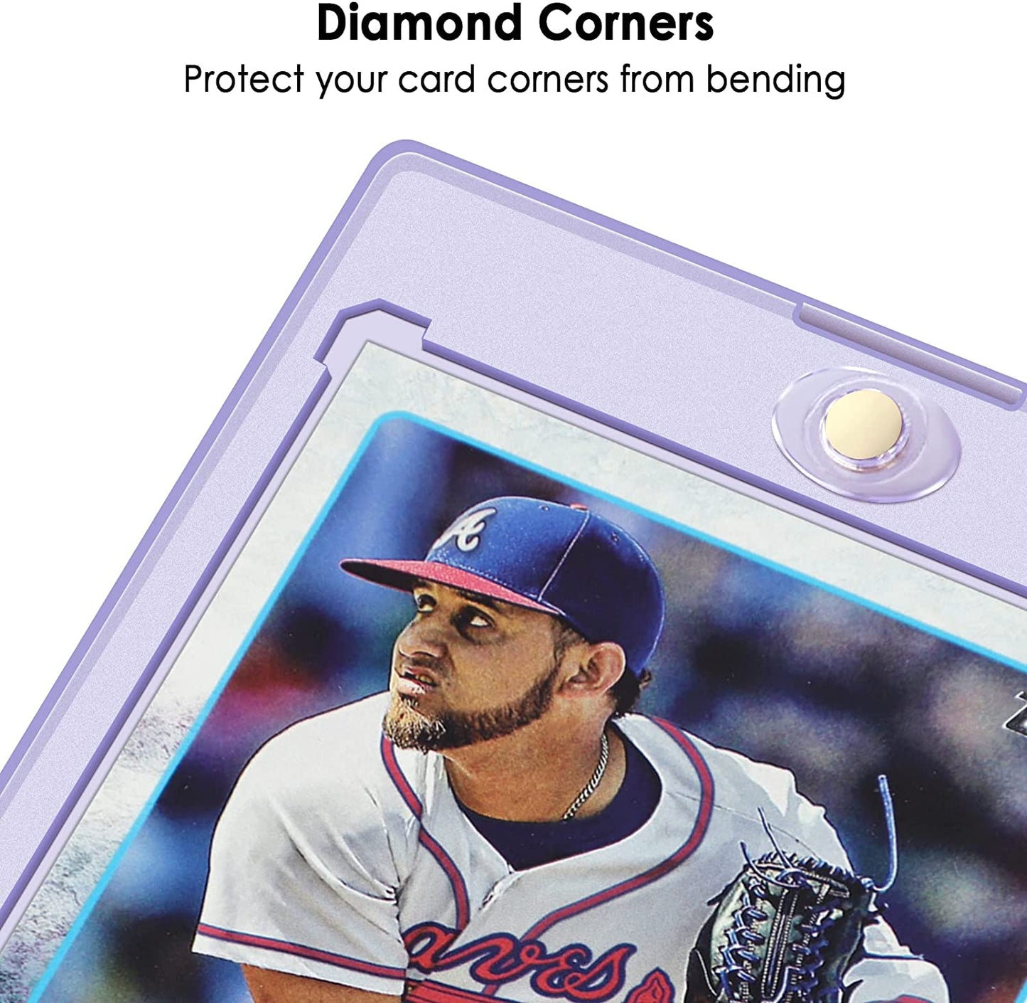 10 Count Magnetic Card Holder 35pt for Trading Cards, Baseball Card Protector Case Magnet Top Loaders with UV Protection Acrylic Screw Down Fit for TCG, MTG, Football, Sports Cards