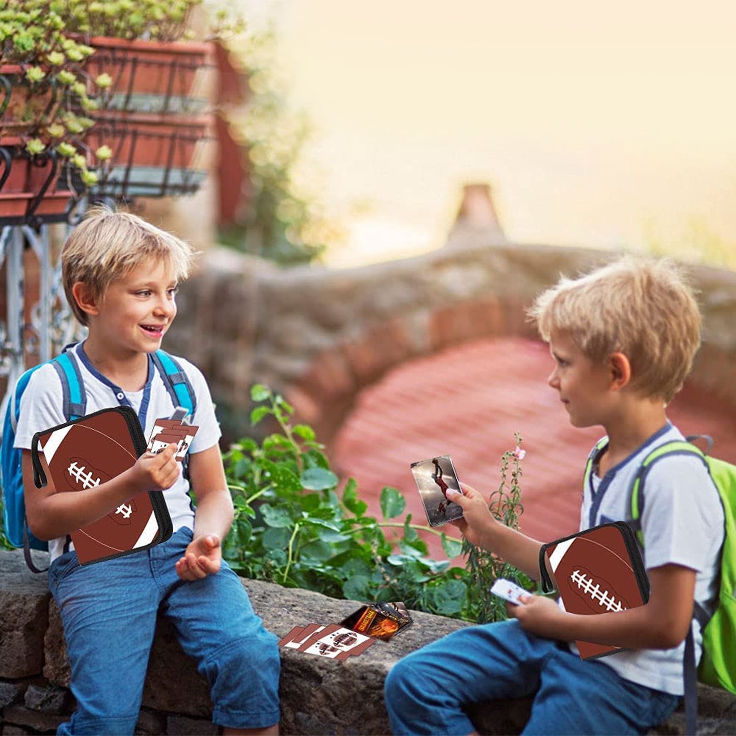 9-Pocket Football Card Binder, Trading Card Holder with Sleeves Card Collectors Album Hold Up to 720 Cards, Fit for Football Cards Baseball Cards Sport Trading Cards