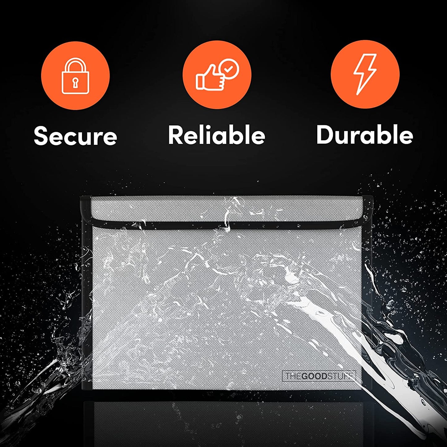 Fireproof Document Bag Legal Size: 11" x 15" Fire Proof Bag with Waterproof Coating to Protect Important Documents from Fire, Bug Out Bags