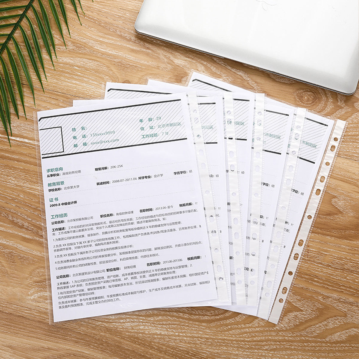 100 Pack Clear Sheet Protectors 9.4 x 12Inch,Plastic Page Protectors Sheet Reinforced 11-Hole， Page Protectors for 3 Ring Binder, Clear Protector, Letter Size, Top Loading, Acid Free