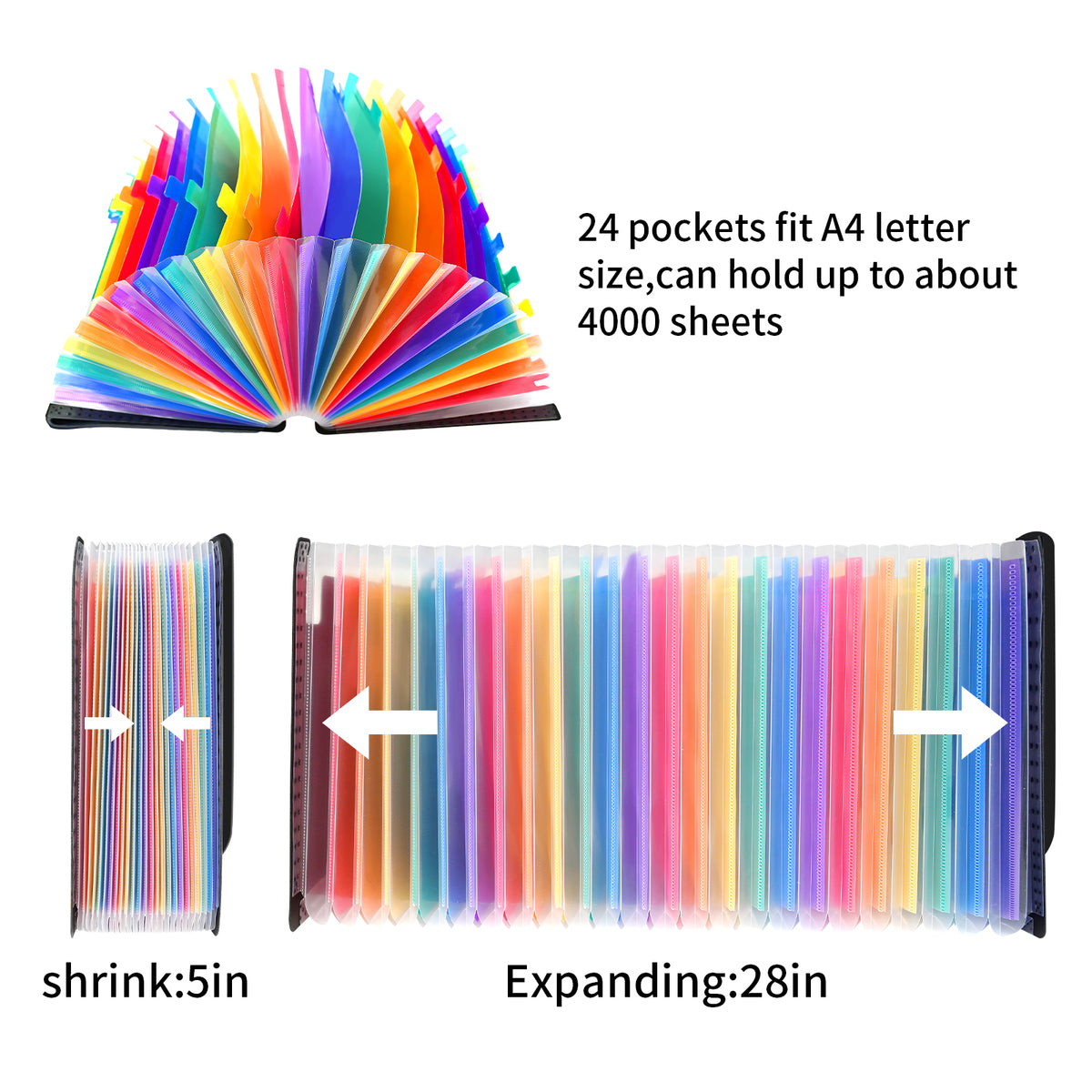File Folder Collections Foldermax 24 Pocket Expanding File Folder Organizer, Accordian File Or ...