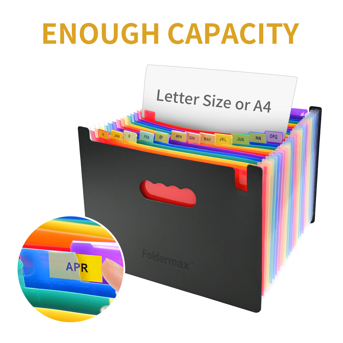 File Folder Collections Foldermax 24 Pockets Expanding File Folder,Accordian File Organizer wi ...