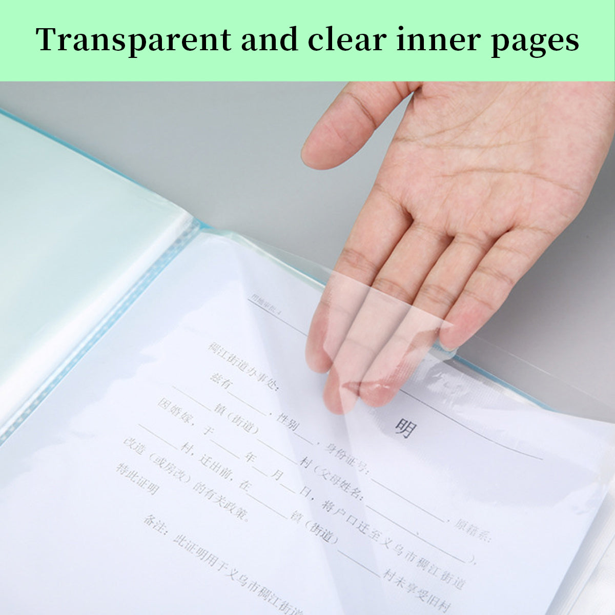 Physical File Cover Less PP Cover Transparent File Folder Display Book Filling Product With A4 ...
