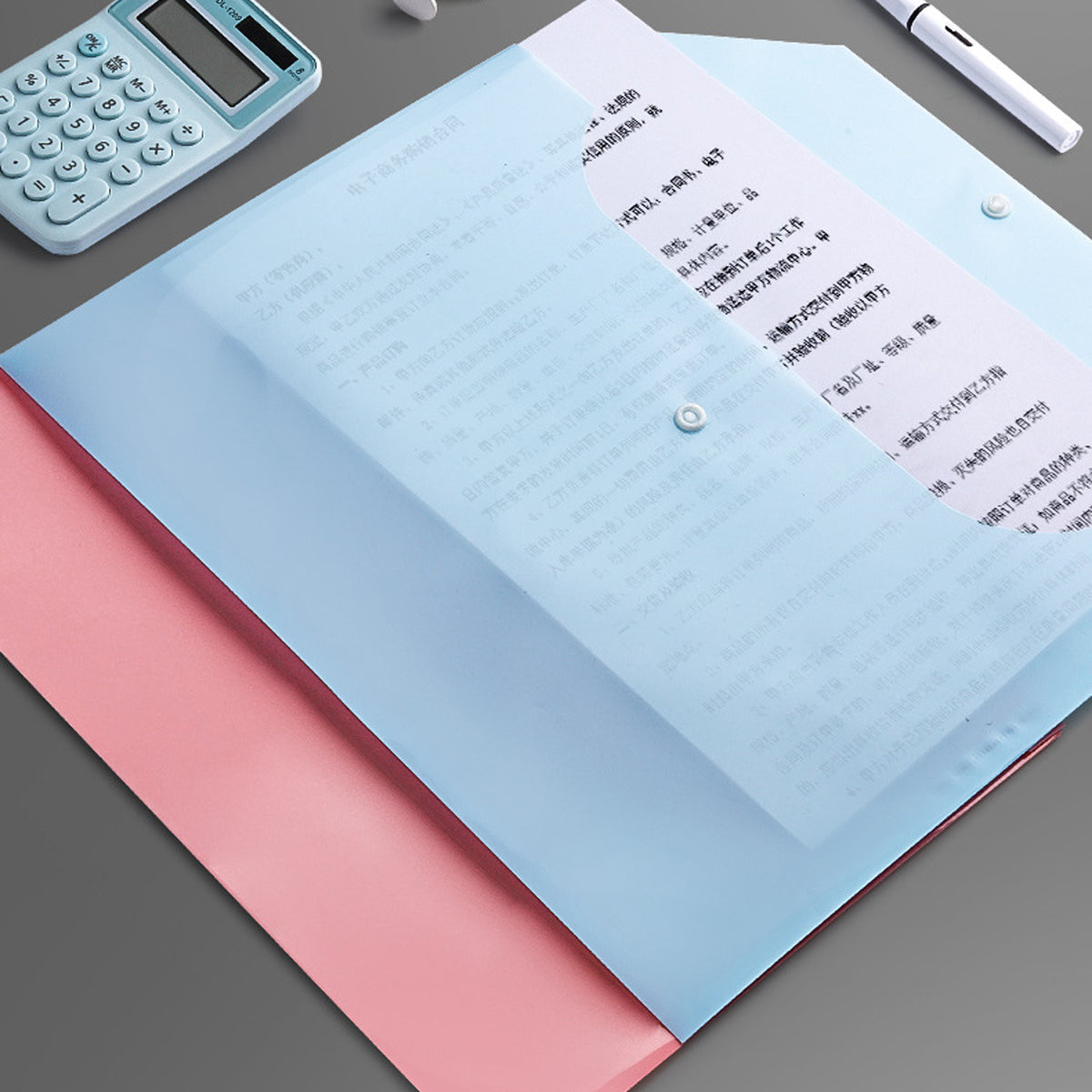 20pcs Plastic Envelopes,Poly Envelopes with Snap Button Closure,Clear Document Folders Letter A4 Size File Envelopes,Plastic File Folders for School Home Work Office Organization