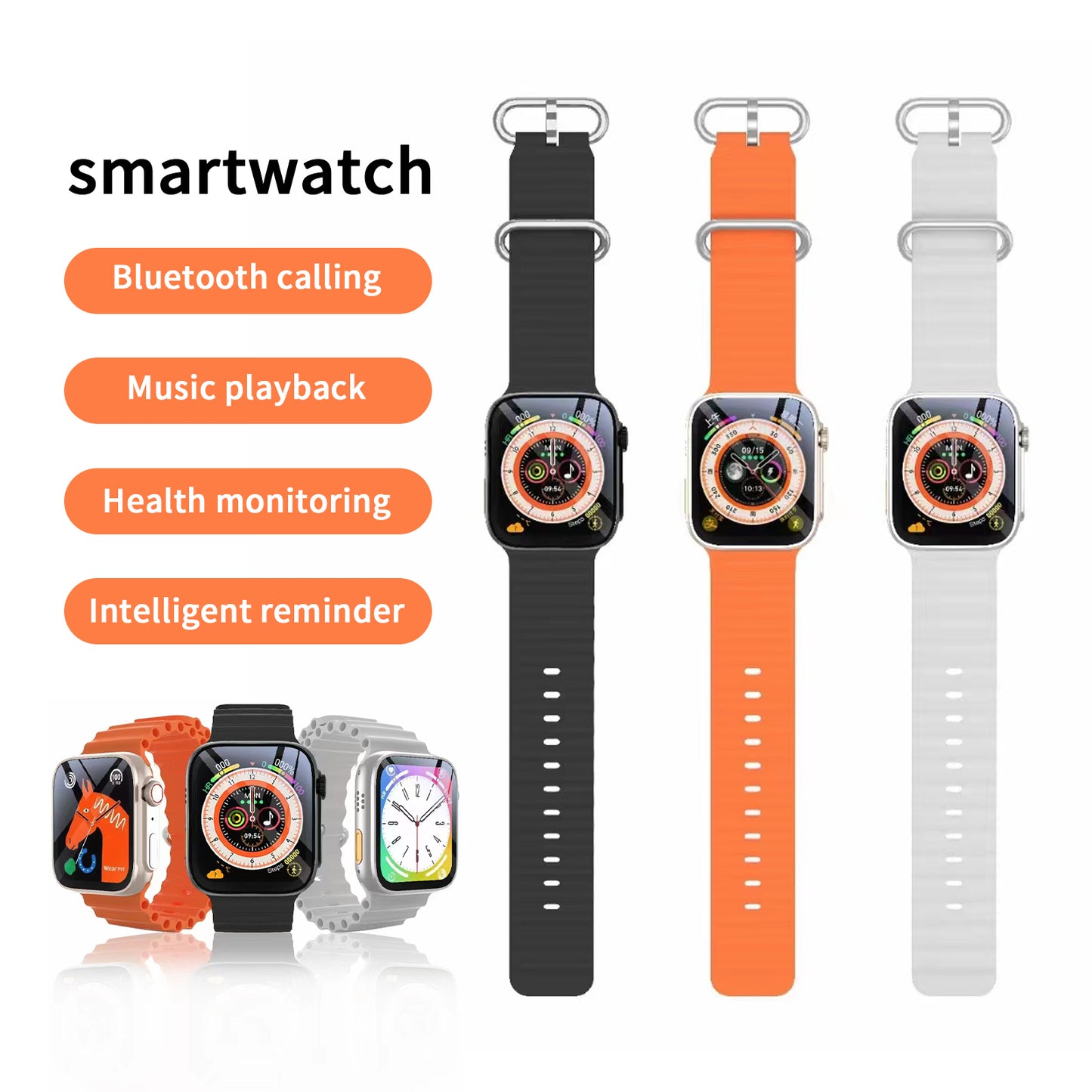 Women's Smart Watch1.83in， Wireless Smart Watch  Waterproof Outdoor Fitness Tracker with Artificial Intelligence Voice/Sleep and More Monitors