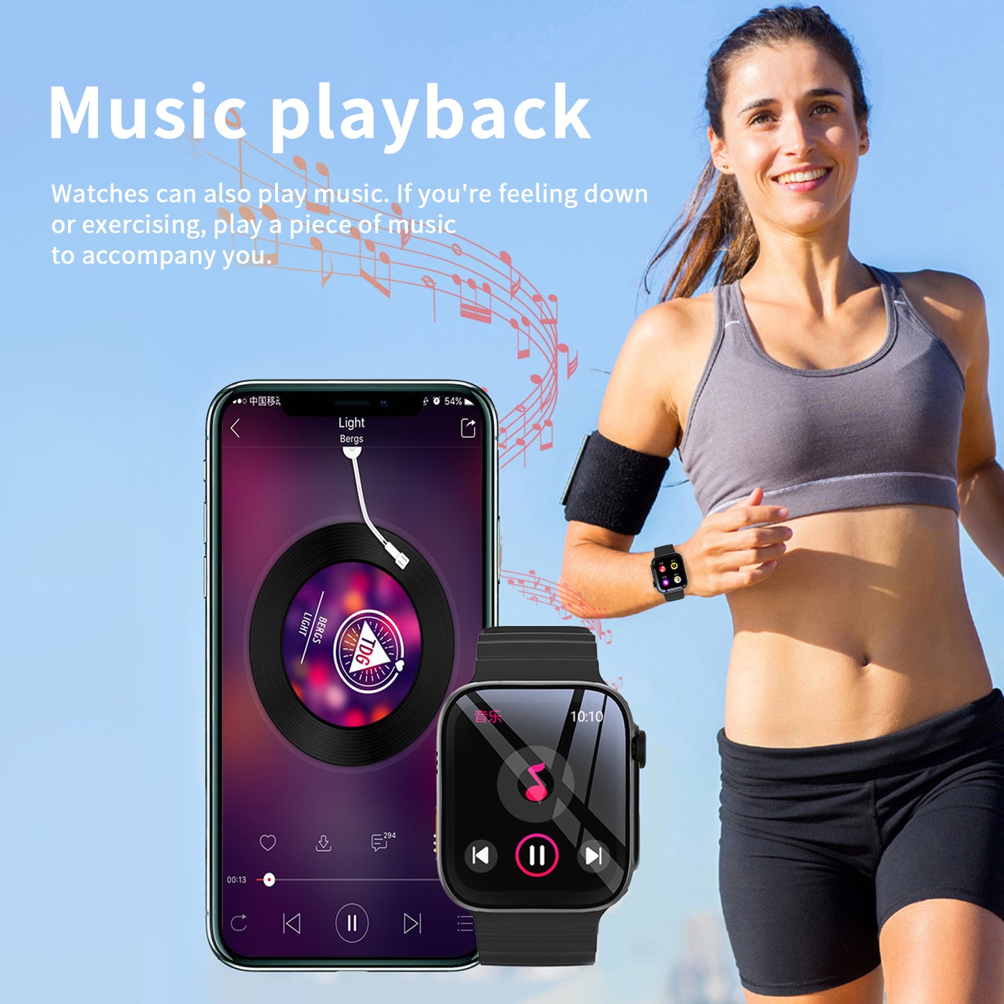 Women's Smart Watch1.83in， Wireless Smart Watch  Waterproof Outdoor Fitness Tracker with Artificial Intelligence Voice/Sleep and More Monitors