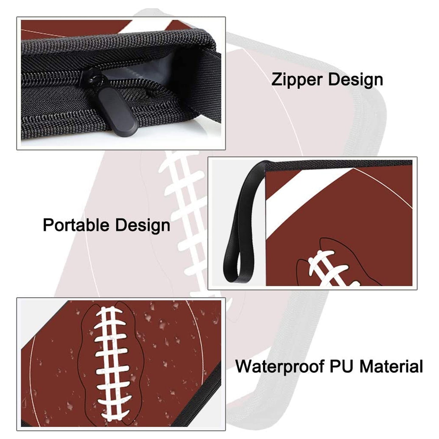 9-Pocket Football Card Binder, Trading Card Holder with Sleeves Card Collectors Album Hold Up to 720 Cards, Fit for Football Cards Baseball Cards Sport Trading Cards