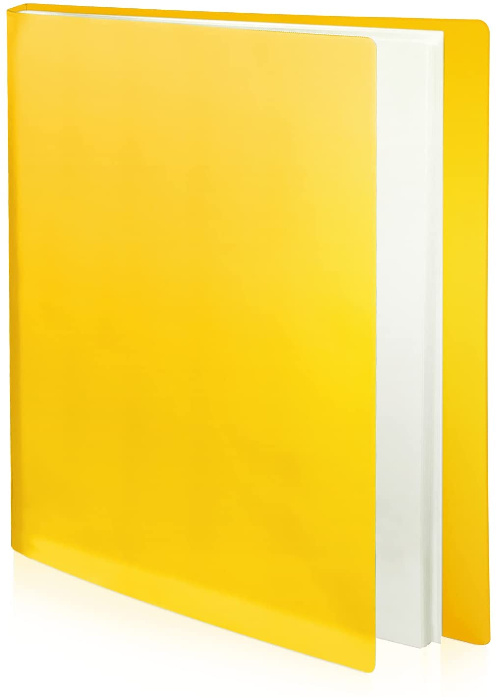 Presentation Books with Bright Colors - (Assorted, 4-Pack) Colorful Translucent Poly Folders with Plastic Sleeves, 24 Pockets Display 48 Pages, Durable Portfolio Books Include Labels