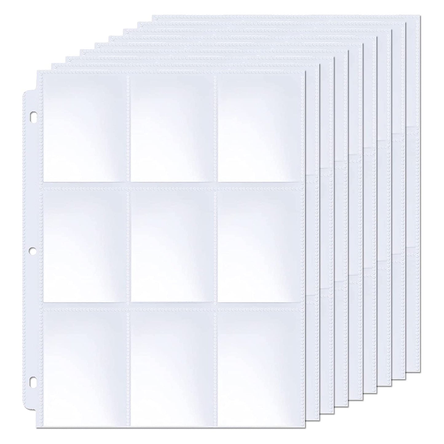 50 Pockets Trading Card Sleeves Binder, Baseball Card Binder Sleeves fit for MTG, Yugioh Cards, Standard Size Sports Card, 3 Ring Binder Card Holder Protector