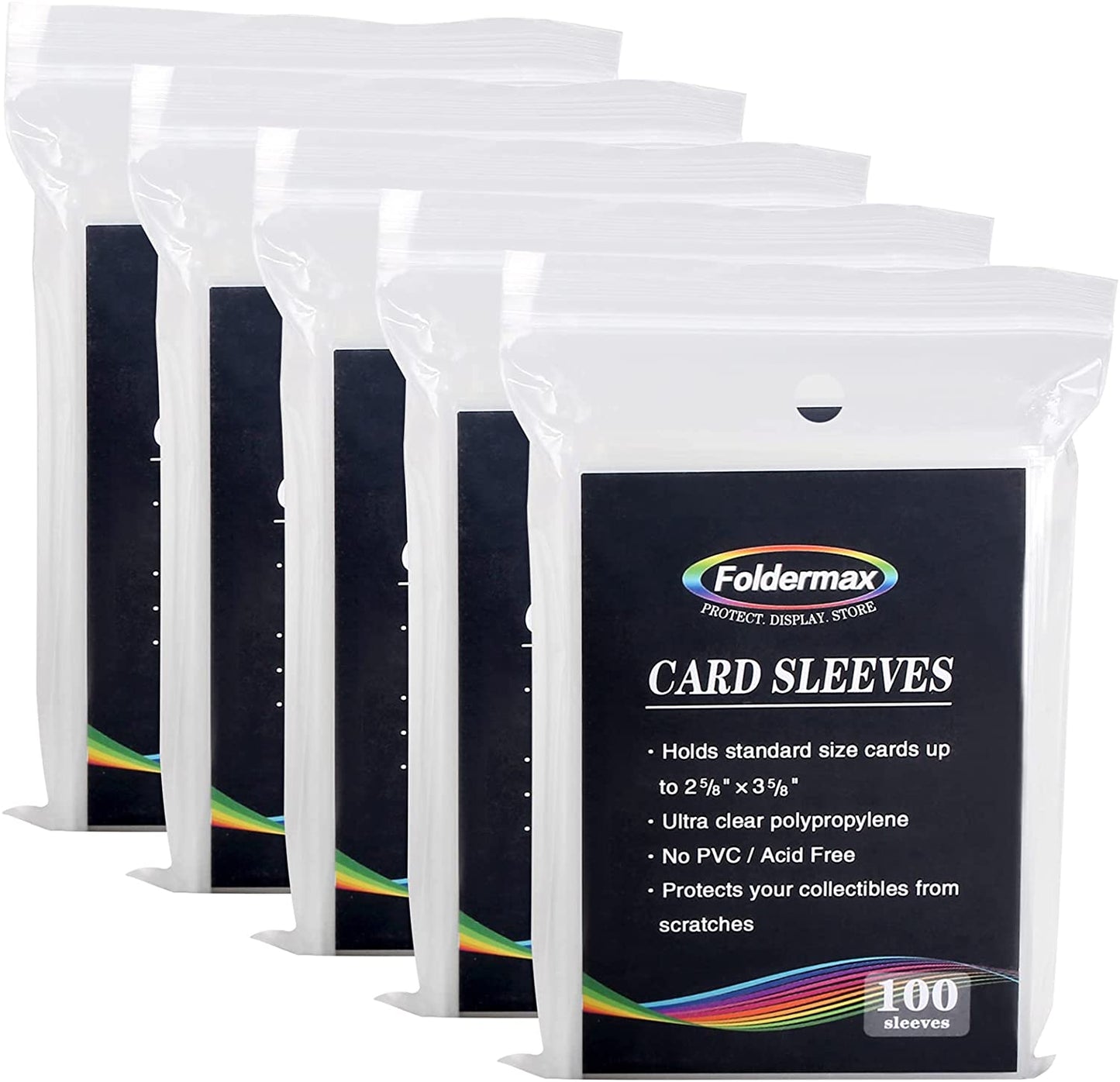 Foldermax 500 Count Ultra Clear Penny Card Sleeves,Soft Card Protectors for Baseball Cards, Sleeved Trading Cards, Soft Sleeves