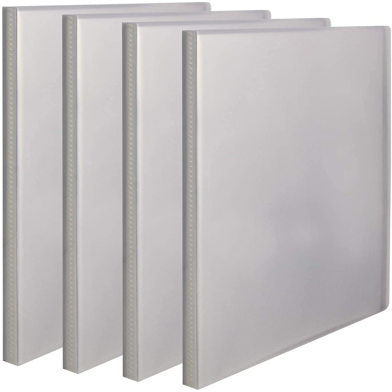 Presentation Books with Bright Colors - (Assorted, 4-Pack) Colorful Translucent Poly Folders with Plastic Sleeves, 24 Pockets Display 48 Pages, Durable Portfolio Books Include Labels