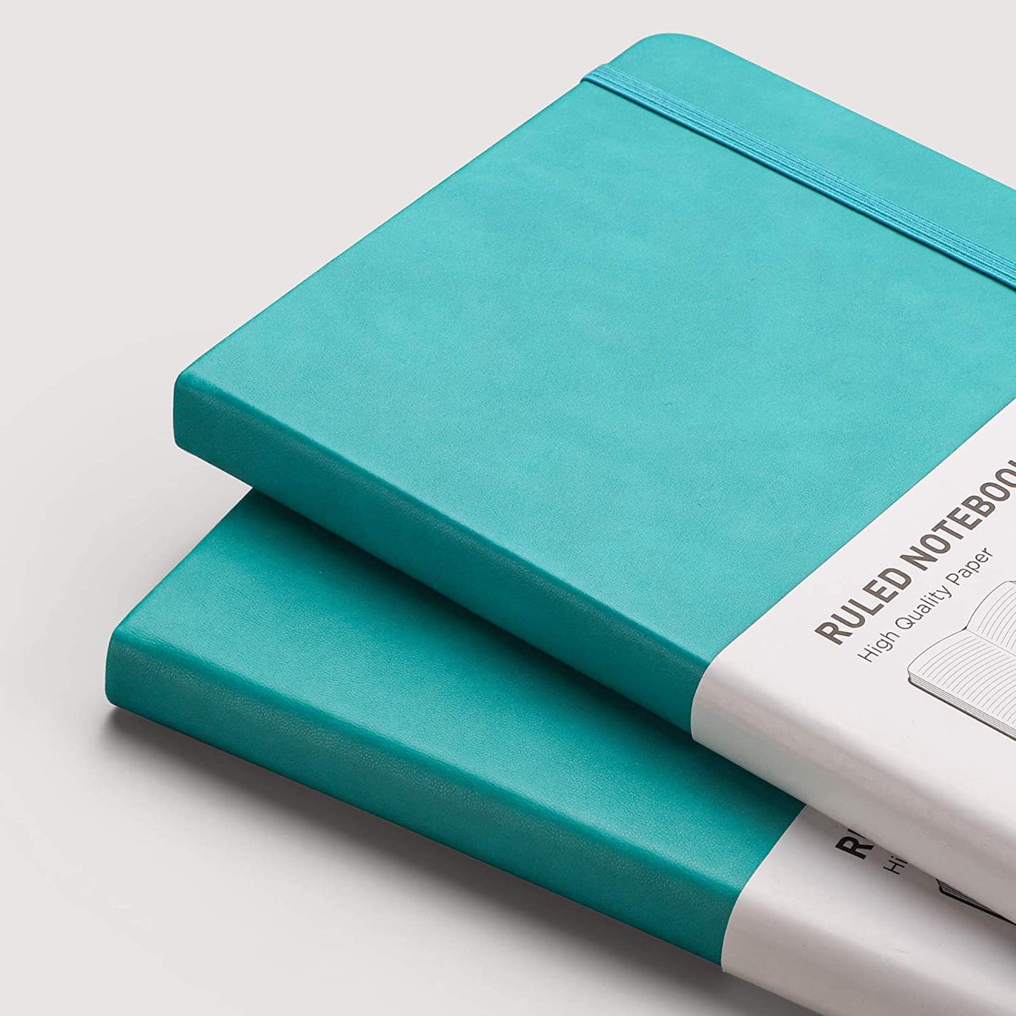 Lined Journal Notebook Hardcover 2 Pack - A5 College Ruled Writing Notebook with 376 Numbered Pages,100gsm Thick Paper 5.75'' × 8.38''