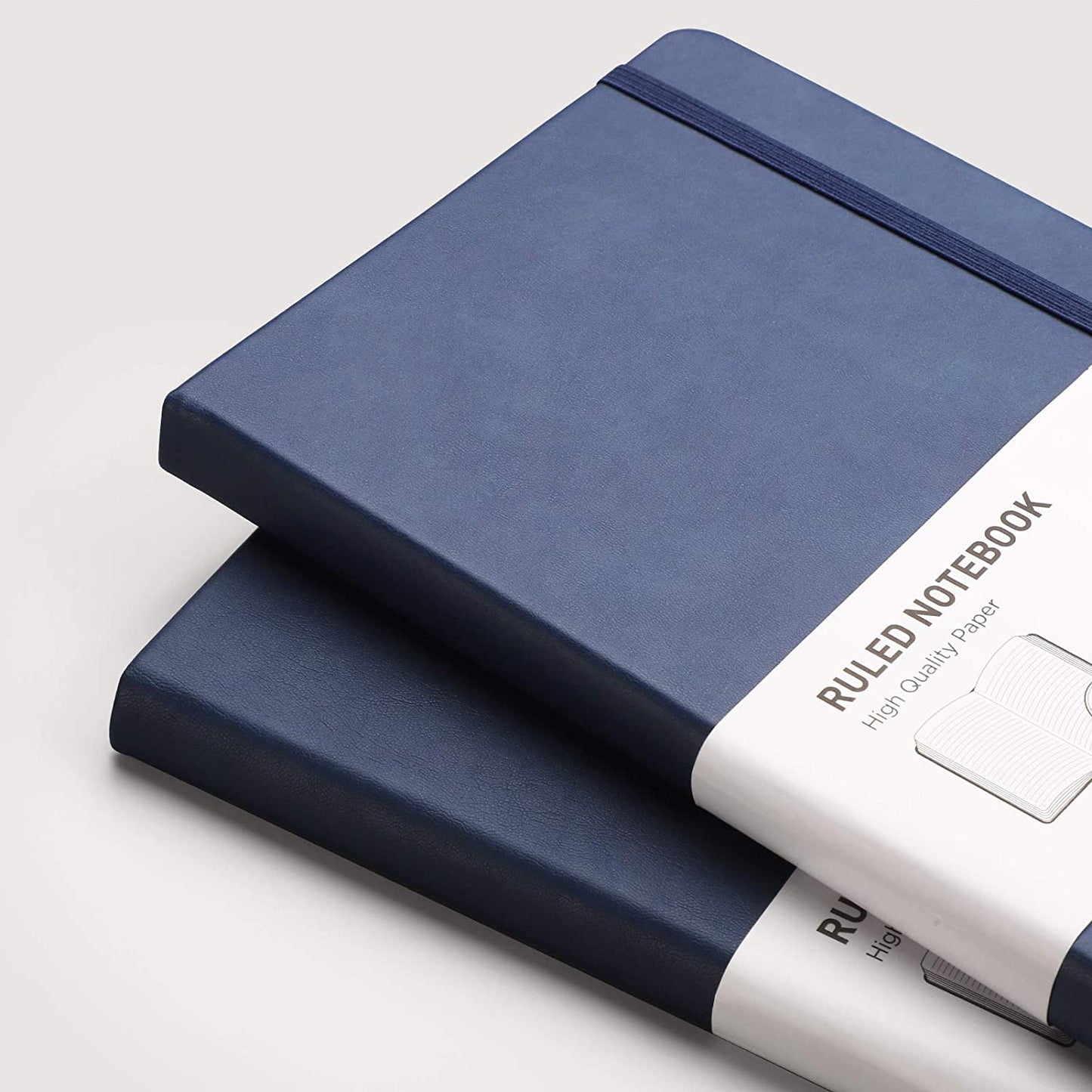 Lined Journal Notebook Hardcover 2 Pack - A5 College Ruled Writing Notebook with 376 Numbered Pages,100gsm Thick Paper 5.75'' × 8.38''
