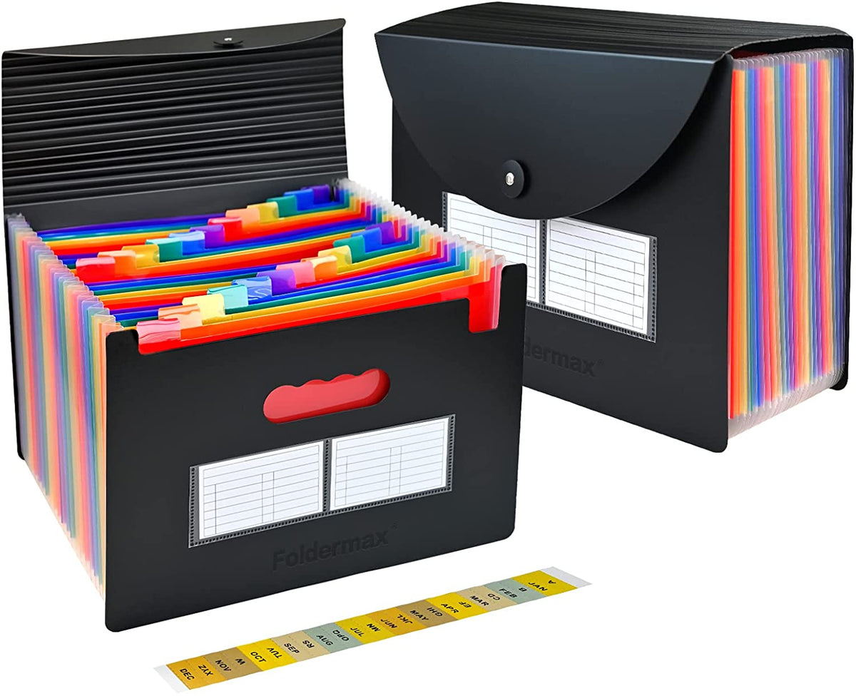 File Folder Collections Foldermax 24 Pocket Expanding File Folder Organizer, Accordian File Or ...