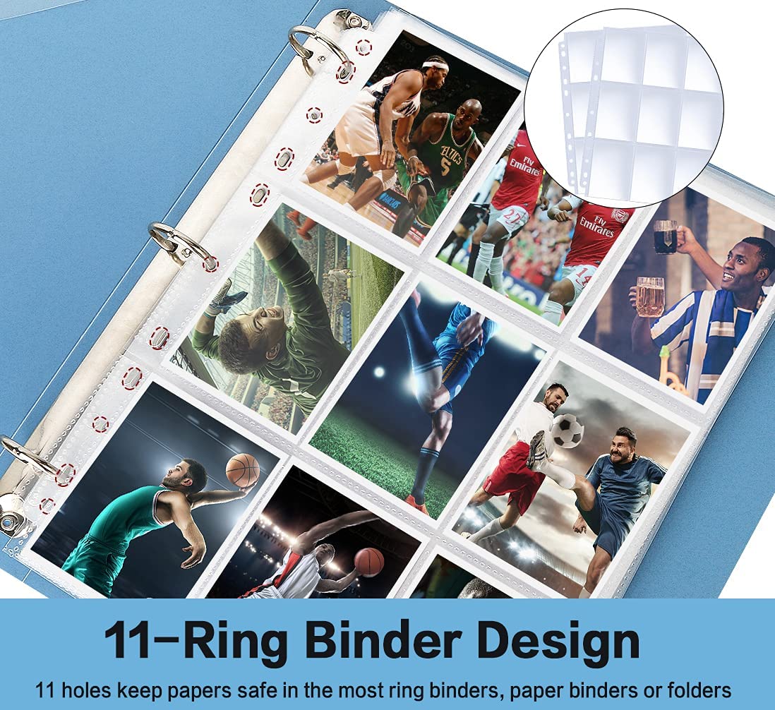 HERKKA Trading Card Sleeve Pages, 100 Pack 9 Pocket Trading Card Stora Card collections store HERKKA Trading Card Sleeve Pages, 100 Pack 9 Pocket Trading Card Stora Card collections store