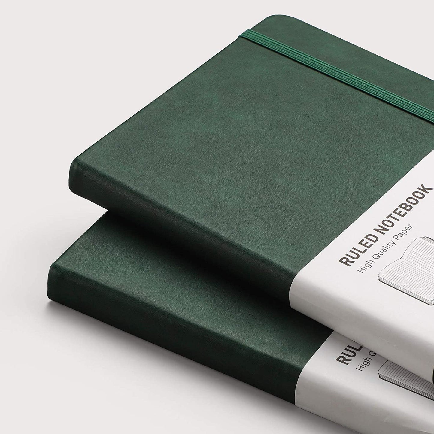 Lined Journal Notebook Hardcover 2 Pack - A5 College Ruled Writing Notebook with 376 Numbered Pages,100gsm Thick Paper 5.75'' × 8.38''