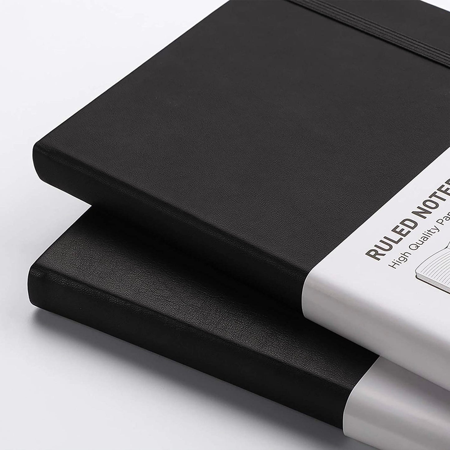 Lined Journal Notebook Hardcover 2 Pack - A5 College Ruled Writing Notebook with 376 Numbered Pages,100gsm Thick Paper 5.75'' × 8.38''