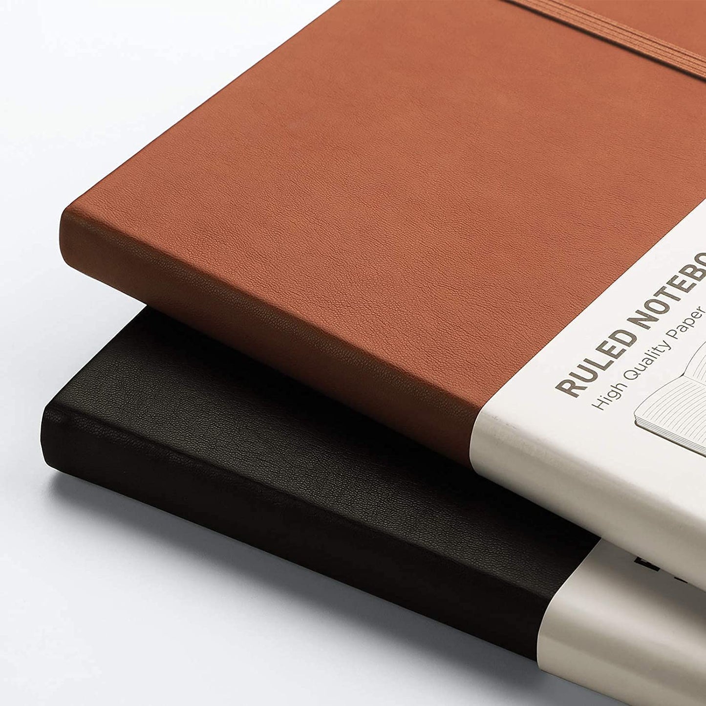Lined Journal Notebook Hardcover 2 Pack - A5 College Ruled Writing Notebook with 376 Numbered Pages,100gsm Thick Paper 5.75'' × 8.38''