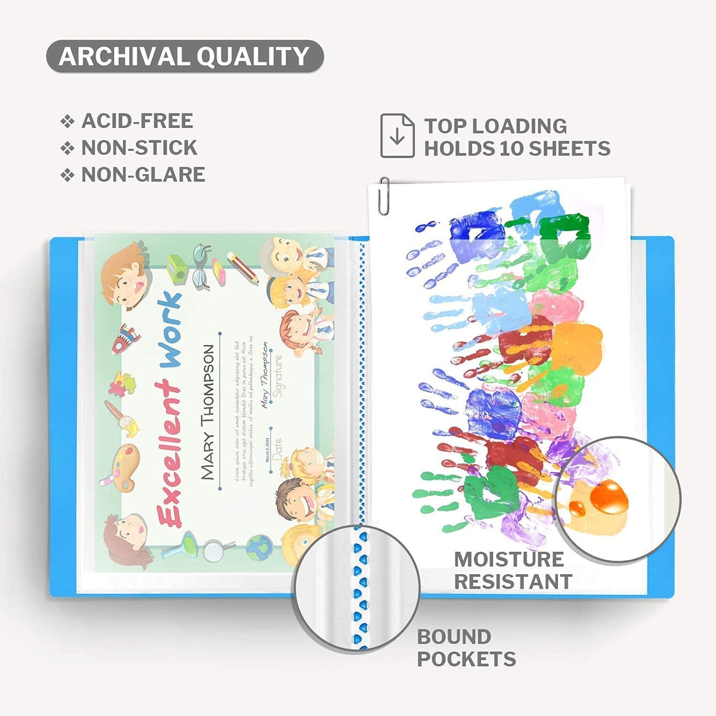 Presentation Books with Bright Colors - (Assorted, 4-Pack) Colorful Translucent Poly Folders with Plastic Sleeves, 24 Pockets Display 48 Pages, Durable Portfolio Books Include Labels