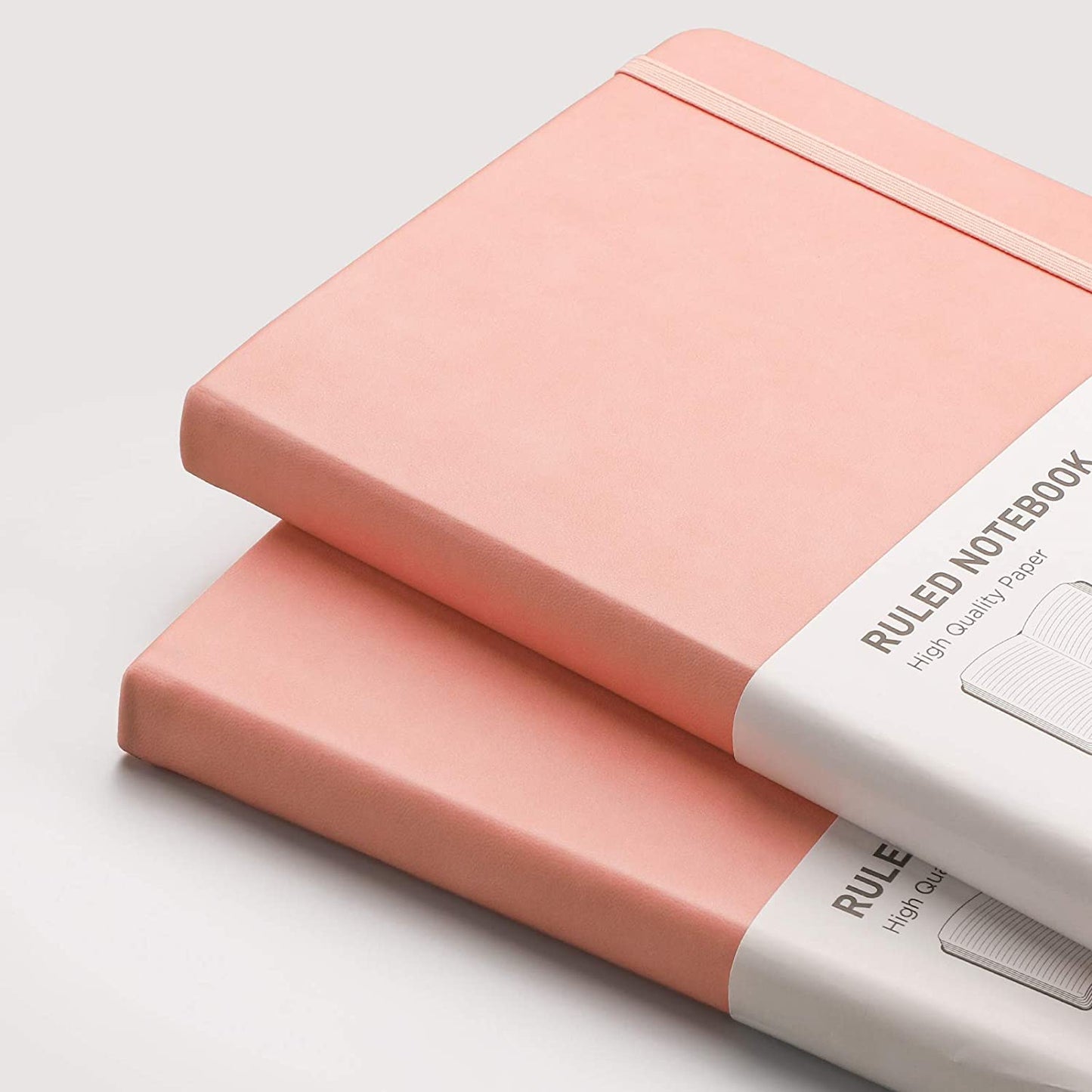 Lined Journal Notebook Hardcover 2 Pack - A5 College Ruled Writing Notebook with 376 Numbered Pages,100gsm Thick Paper 5.75'' × 8.38''