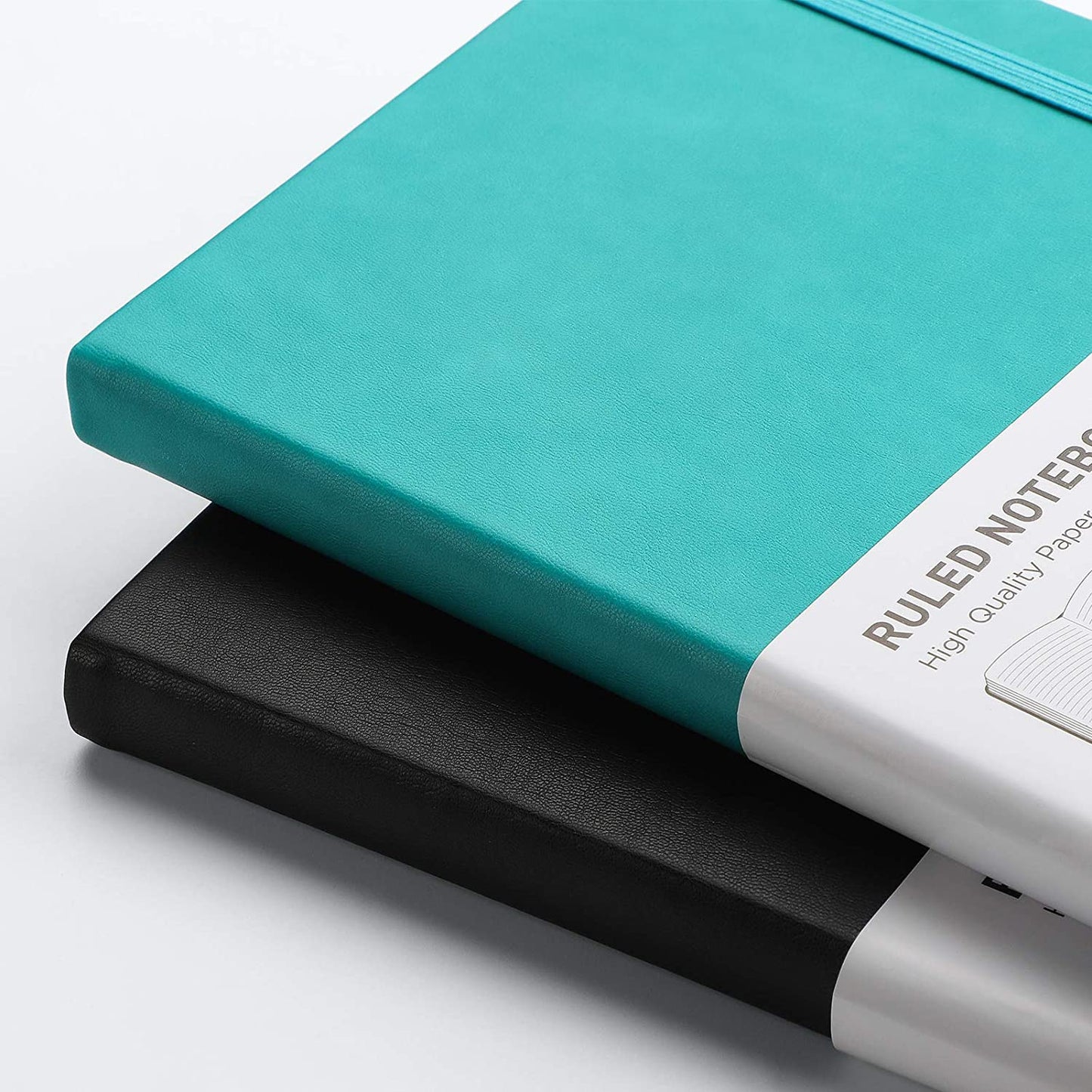 Lined Journal Notebook Hardcover 2 Pack - A5 College Ruled Writing Notebook with 376 Numbered Pages,100gsm Thick Paper 5.75'' × 8.38''