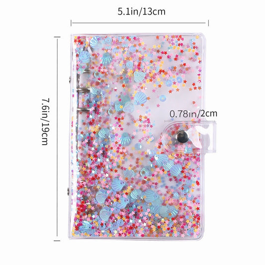 transparent creative storage cash budget ledger notebook A6 binder zipper bag notebook file